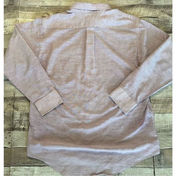 Vintage Balmain Single Stitch Collared Long Sleeve Mauve Button Up | 32/33 - Picture 2 of 5